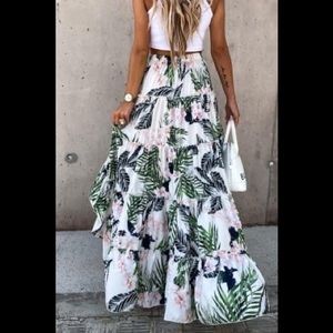 Boho High Low Skirt